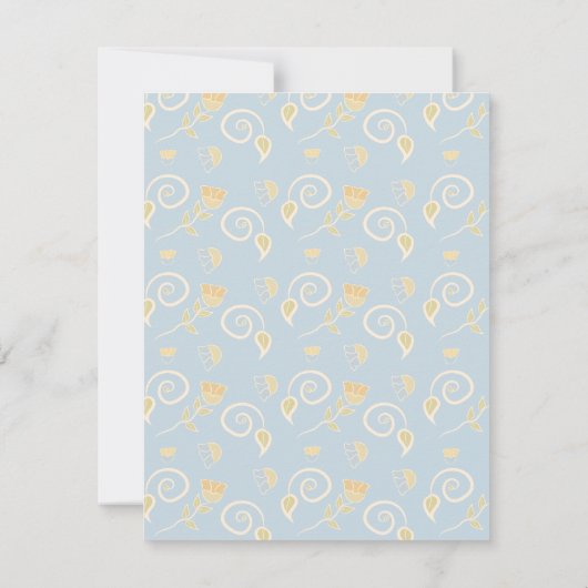 フラワーシードパケット手描き日付写真を保存 セーブザデート (裏面)