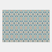 フラワーシーパターン(の模様が)あるト紙 ラッピングペーパーシート (正面3)