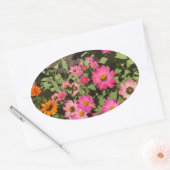 フラワーシール 楕円形シール (封筒)