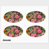 フラワーシール 楕円形シール (シート)