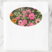 フラワーシール 楕円形シール (バッグ)