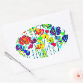 フラワーシール 楕円形シール (封筒)