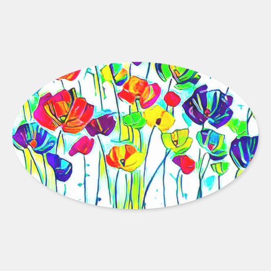 フラワーシール 楕円形シール (正面)