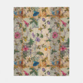 フラワージャンクモダンジャーナル フリースブランケット (正面)