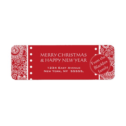 フラワージャングルパーソナライズされた固定 ラベル (正面)