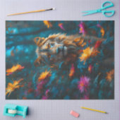 フラワージャングルライオン 薄葉紙 (クラフト)