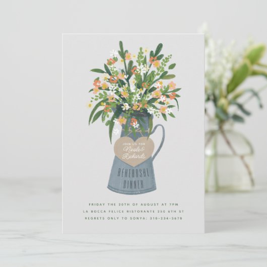 フラワージュグ結婚のリハーサルディナー 招待状 (スタンド正面)