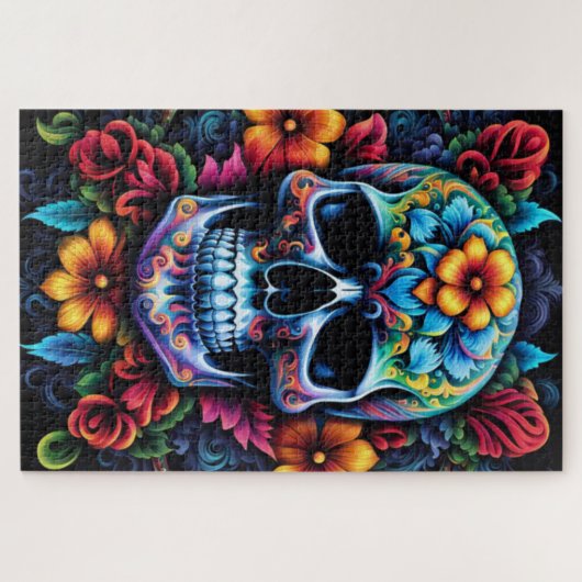 フラワースカルジグソーパズル ジグソーパズル (横)