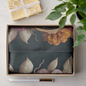 フラワースカルブラックサイドティッシュペーパームッセリン 薄葉紙 (ギフト)