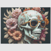 フラワースカルブラックサイドティッシュペーパームッセリン 薄葉紙 (正面)