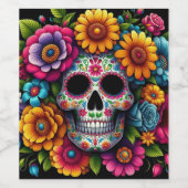 フラワースカルラベル！ ワインラベル (シングルラベル)