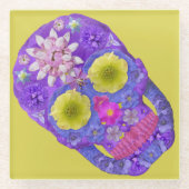 フラワースカル5 ガラスコースター (正面)