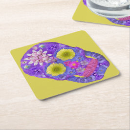 フラワースカル5 スクエアペーパーコースター