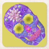 フラワースカル5 スクエアペーパーコースター (正面)
