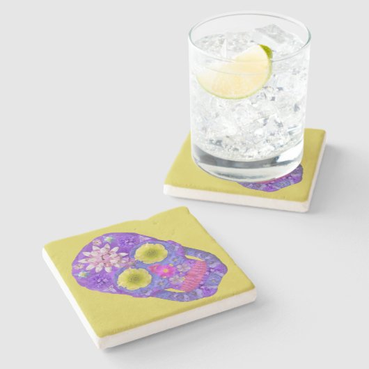 フラワースカル5 ストーンコースター (横)