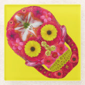 フラワースカル6 ガラスコースター (正面)