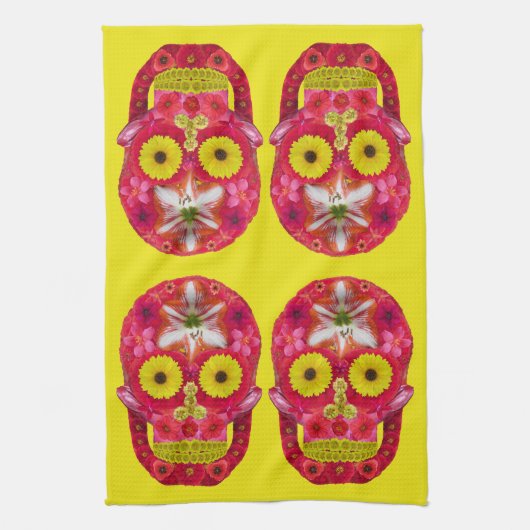 フラワースカル6 キッチンタオル (縦)