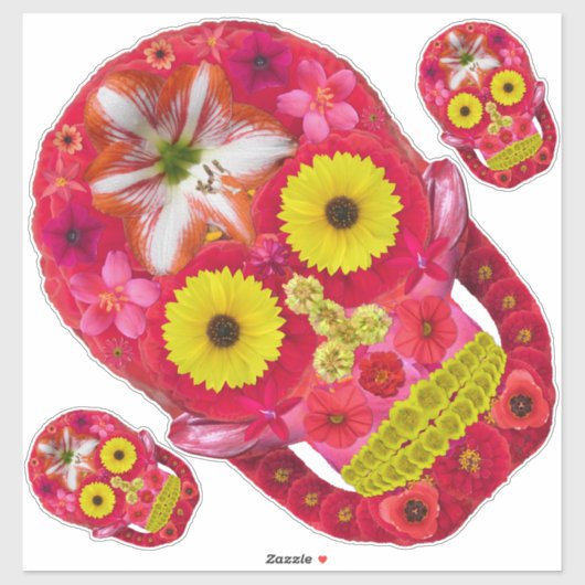 フラワースカル6 シール (シート)