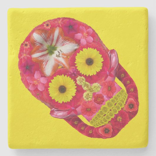 フラワースカル6 ストーンコースター (正面)