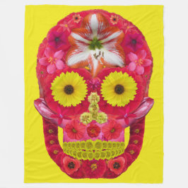 フラワースカル6 フリースブランケット
