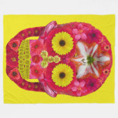 フラワースカル6 フリースブランケット (正面(横))