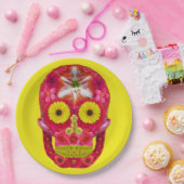 フラワースカル6 ペーパープレート (パーティー)