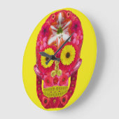 フラワースカル6 ラージ壁時計 (傾斜)