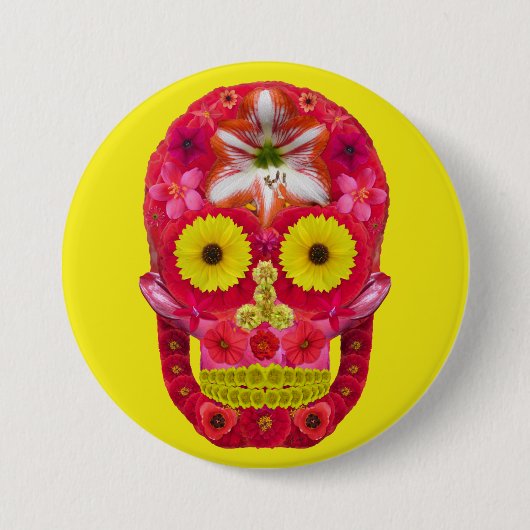 フラワースカル6 缶バッジ (正面)