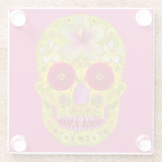 フラワースカル8 ガラスコースター (裏面)