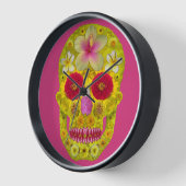 フラワースカル8 壁時計 (傾斜)