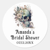 フラワースカル ゴシック ブライズシャワー サンクス ラウンドシール (正面)