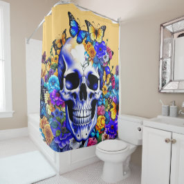 フラワースカル シャワーカーテン