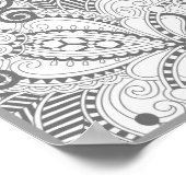 フラワースクエアドードル2 ポスター (角)