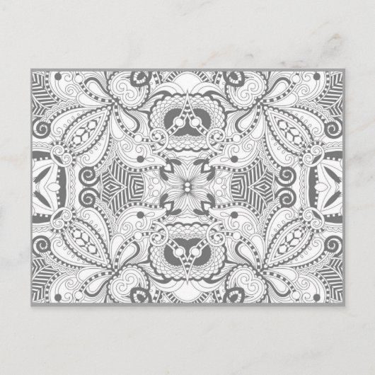 フラワースクエアドードル ポストカード (正面)