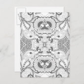 フラワースクエアドードル ポストカード (正面/裏面)