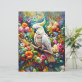 フラワースクラップカラフルブック付きコッカトゥー紙 (スタンド正面)