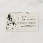フラワースケッチエレガント手描きガーリー紙 名刺 (裏面)