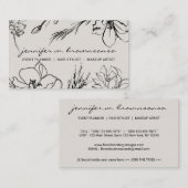 フラワースケッチ紙ベージュシグネチャーボタニカル 名刺 (正面/裏面)