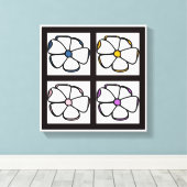 フラワースケッチ キャンバスプリント (インサイチュ (ウッドフロア))