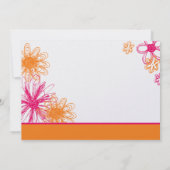 フラワースケッチ・結婚式の日程予告 セーブザデート (裏面)