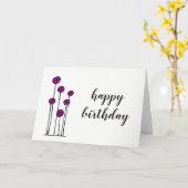 フラワースケッチ-誕生日カード – 内空白の側 カード (黄色い花)