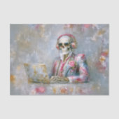 フラワースケルトン　イン　ヘッドフォン　EQ9L　デコパージュ 薄葉紙 (正面)