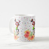 フラワースケートマグカップ コーヒーマグカップ (正面左)