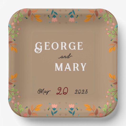 フラワースタイル ペーパープレート (正面)