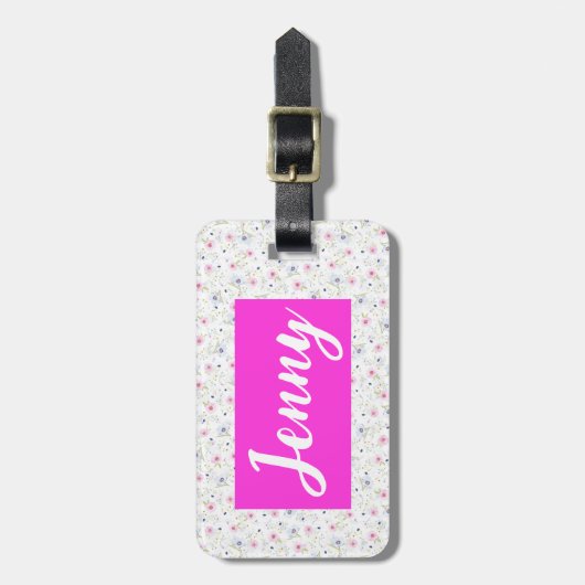 フラワースタイル ラゲッジタグ (正面縦)