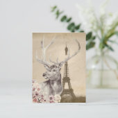 フラワースタッグ&エッフェルタワー ポストカード (スタンド正面)