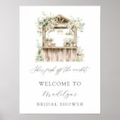 フラワースタンドフレッシュオフ市場ブライダルへようこそ ポスター (正面)