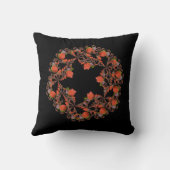 フラワースターフラクタルレッド黒紫 クッション (裏面)