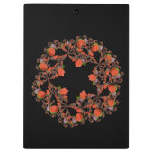 フラワースターフラクタルレッド黒紫 クリップボード (裏面)