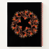 フラワースターフラクタルレッド黒紫 ノートブック (裏面)